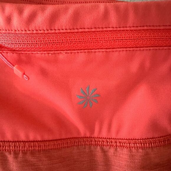 Athleta Run With It Space Dye Orange Textured 3.5” Short Size 1X - Picture 6 of 7